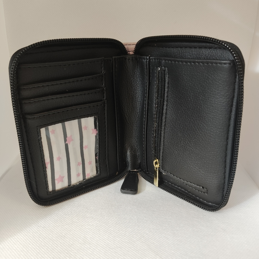 Betsey Johnson Pink and Black Cat Wallet - Picture 7 of 8